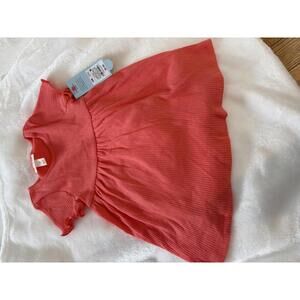 Cat & Jack Baby Ribbed Dress Coral 18M
